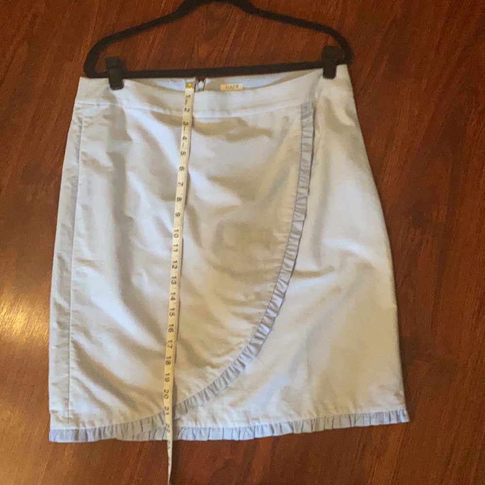 J. Crew Baby Blue Linen Skirt Size 14 Like New